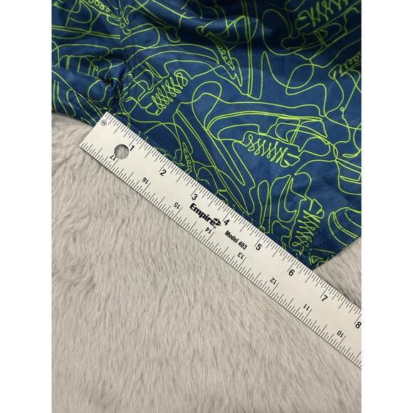 Nike Swim Trunks Boys Small Blue Green Swoosh Sneaker Print Drawstring Shorts - Picture 8 of 8